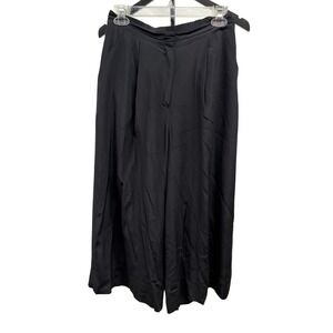 Vince $495 Wide Leg Women's 100% Silk Wide Leg Pleated Gaucho Cropped Pants Sz 6